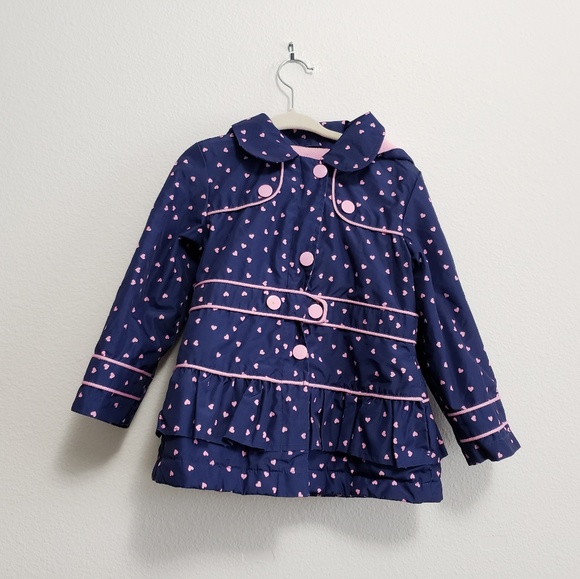 London Fog Other - London Fog Rain Jacket, Heart Pattern, 2T, Blue